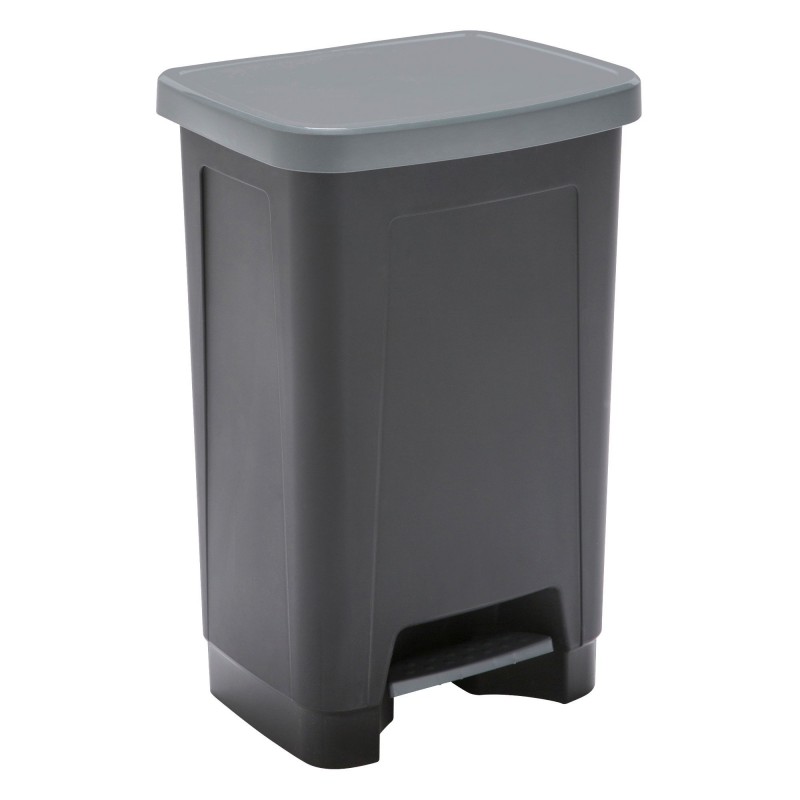 Poubelle à pédale 50 litres rectangulaire en plastique recyclé STEP BIN