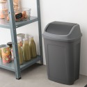 Poubelle à couvercle basculant 50 litres rectangulaire en plastique recyclé SWING