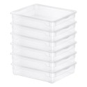 Lot de 6 petites boîtes de rangement en plastique transparent 9L avec couvercle CLEAR BOX