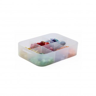 Lot de 8 petites boîtes de rangement en plastique transparent format A5 avec séparateurs Pure Box
