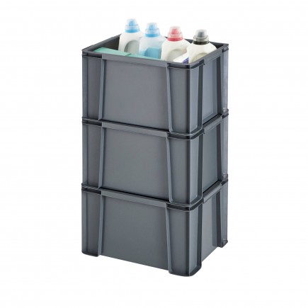 Lot de 3 bacs de rangement plastique robustes et renforcés 17L MASTER BOX