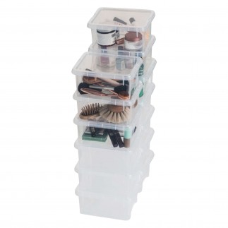 Lot de 13 petites boîtes de rangement en plastique transparent 2L avec couvercle VIEW BOX