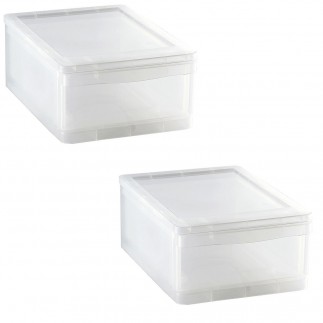 LOT DE 2 tiroirs de rangement CLEAR DRAWER